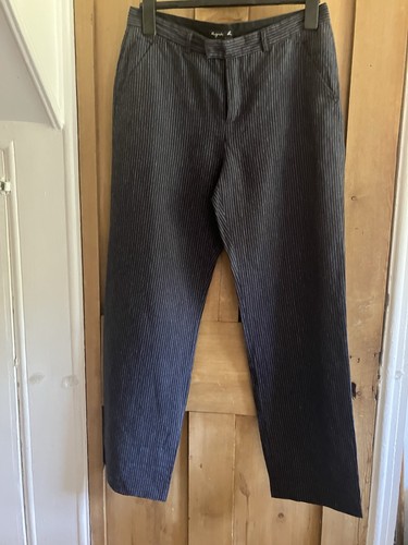 Agnes linen trousers dark - agnes, b
