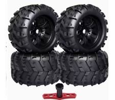 17mm Hex Premounted Monster Truck Wheels x4 HobbyParks 150mm x 85mm UK Stock