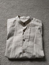 100% Linen Mao Mandarin Collar