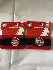 Sports Relief 2014 Wrist Sweatband X 2, Terry Towelling, New