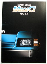 SCANIA CN113 MaxCi City Bus Commercial Vehicle Sales Brochure 1993
