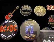 AC/DC ENAMEL AND PIN BADGE
