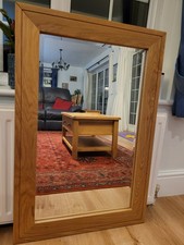 Beautiful Solid Oak Bevelled Wall Mirror