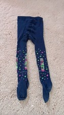 Billie-blush Girls Navy Hearts Tights 2 Years