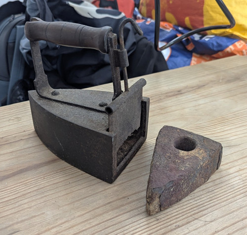 Antique cast iron flat iron