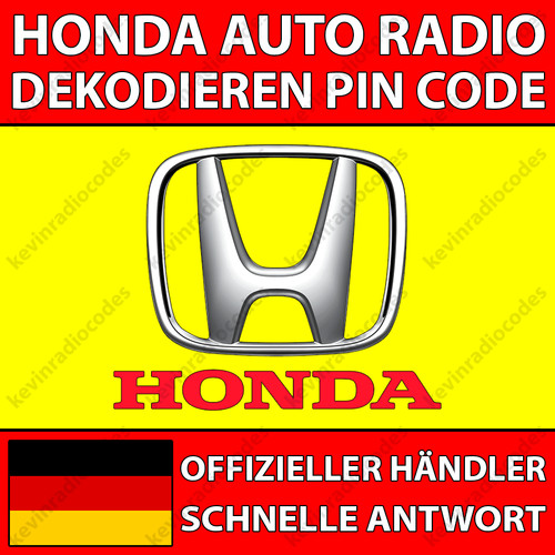 Honda radio decoding pin - radio,