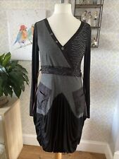 Lisa Campione Grey Wool Blend Jumper Dress Size 38 Size 10
