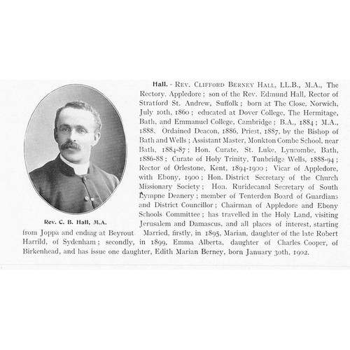 Rev clifford berney hall - rev,