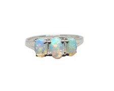 Natural Opal Engagement Ring 3
