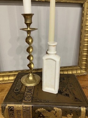 Salvaged milk glass - milk,