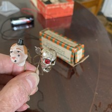 2 Illuminated Quirky Vintage Scarf Pins Circa 1940s