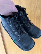 Kickers Youth Unisex Kick Hi Classic Ankle Boots Leather Black UK 6 EU 39 