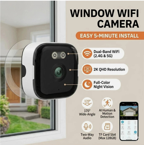 Window security camera 3mp - 2k,