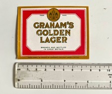UK  label * Graham's Golden Lager * bottled by Hull Brewery * Wartime economy