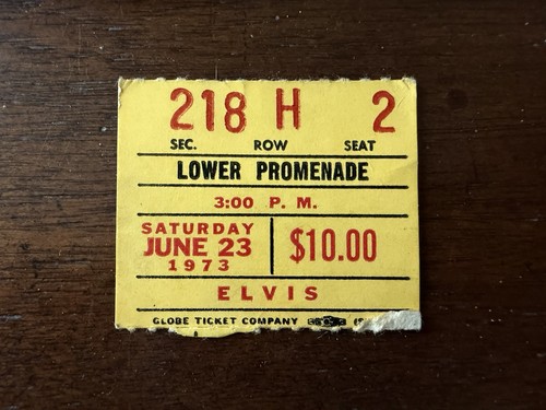 Elvis presley ticket stub june - presley,