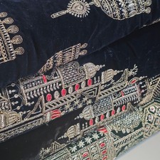 Velvet Gold Zari Embroidery