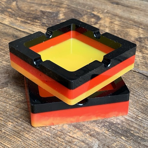 Resin ashtray trinket dish set - dish,