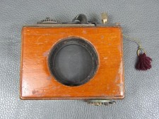 Antique wooden & brass roller blind shutter camera part for restoration