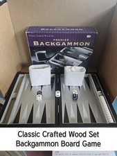 Classic Crafted Wood Set Backgammon Board Game New in Box