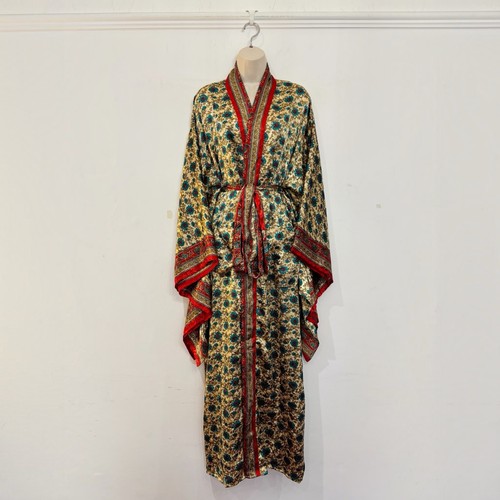Long boho kimono robe - long,