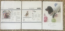 JOB LOT BUNDLE OF 3 CROCHET KNITTING PATTERNS FOR DOG COATS PDF PRINTOUTS