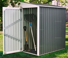 Narrow Alleyway Metal Shed-