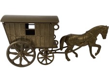 Vintage Brass Horse and Carriage Figurine Antique Style Collectable Piece