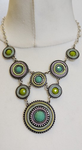Multi circle green - in, blue