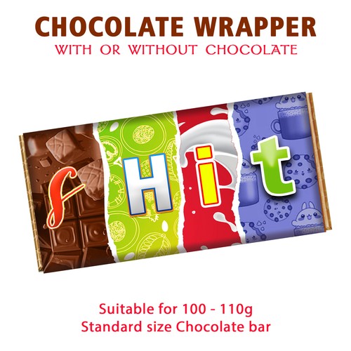 Rude chocolate bar wrapper - chocolate,