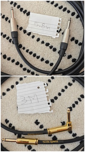 Guitar cables straps 10 - 2x, w/