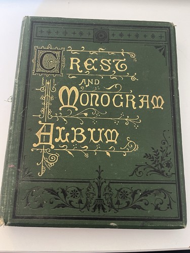 Victorian crest monogram album - victorian,