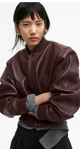 Studio leather bomber - h&m,