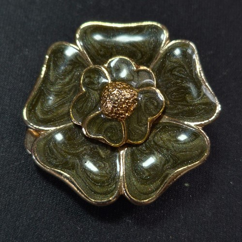 Vintage scarf clip green - scarf,