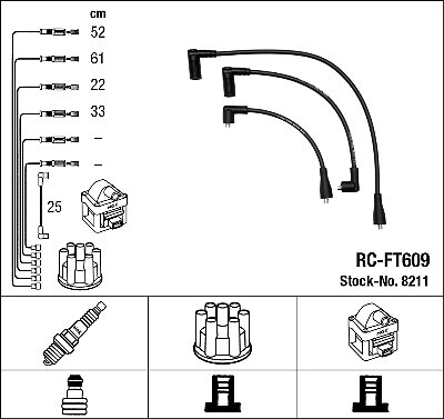 Ignition cable kit - ignition, for
