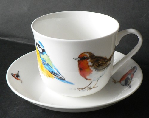 Birds bone china large - bone,