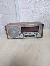 Retro FM/AM Radio Alarm Clock Wooden Case Model WCR-68 - 21cm x 8.5cm