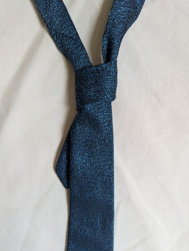 Vintage blue terylene tie - blue,