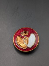 BLOOD DONOR Vintage Enamel Pin Badge / Brooch King's Crown c1940s Collectable