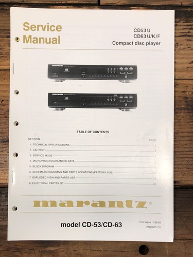 Marantz cd53 cd63 - cd53, cd