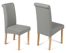 2 Matt Grey Faux Leather Roma