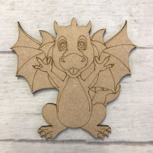 Dragon engraved mdf wood - dragon,