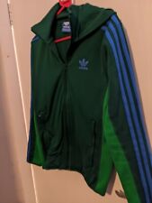 Men's Green Adidas Originals Hoodie Hooded Jacket Old Skool Retro Size S 40" 