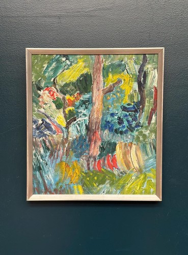 Swedish oil canvas träd - swedish, on