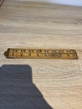 Vintage Sybren Three-foot folding boxwood ruler with brass fittings