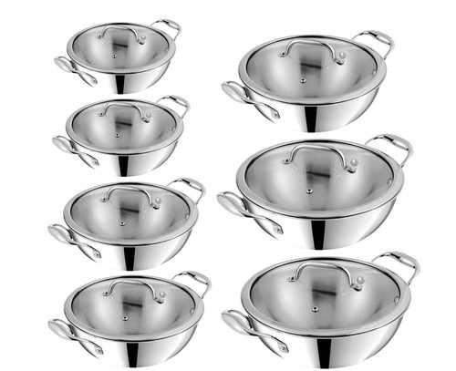 Platinum triply kadai wok - triply,