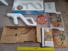 NINTENDO WII LINKS CROSSBOW TRAINING GAME + OFFICIAL ZAPPER GUN BLASTER ADAPTER