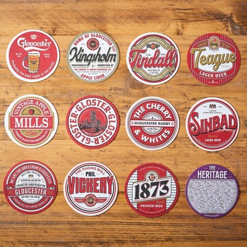 Gloucester rugby beer mat - gloucester,