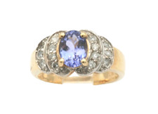 Tanzanite & Diamond Ring 14k