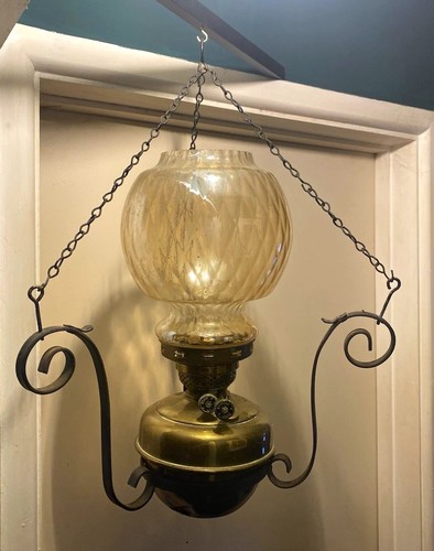 British made hanging oil - british, lamp