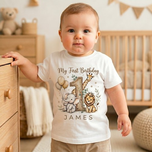 Safari 1st birthday shirt - safari,